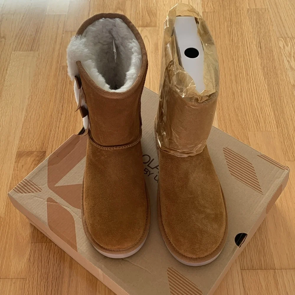 Koolaburra by Ugg - Victoria Short Bootie - Women’s 8 - Cognac - Picture 9 of 15